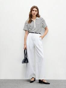 CUCCOO BIZCHIC New Pointed Toe Women High Heel Shoes With Bow, Color Blocking & Rivets, Elegant French Style For Christmas - Black - View 10