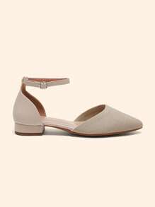 CUCCOO BASICS Apricot Comfortable Elegant Women's Low Heel Hollow Flats