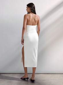Maija Nuovo abito estivo 2015 per festival musicali, feste di laurea, vacanze al mare, brunch, crociere, con stile boho vintage, tubino con decorazioni floreali 3D, elegante abito midi da cerimonia per matrimoni e occasioni speciali