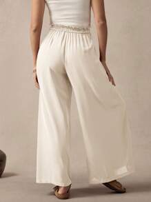 SHEIN Bowknot Maternity Pants, Simple Stylish Design Suitable For Summer - Apricot - View 2