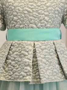 SHEIN Girls' Puff Sleeve Short Printed Dress, New Arrival - Blue - View 8