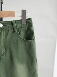 SHEIN Tween Boy Solid Color Hooded Vest, Sleeveless Short Minimalist Fashion Suit, Suitable For Summer,Holiday,Summer,Travel - Army Green - View 6