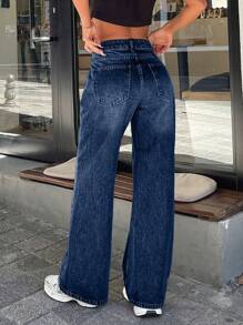 RueChic 100% 纯棉女式喇叭低腰牛仔裤