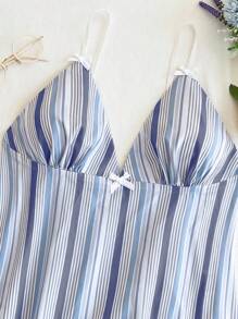 Lunelith SHEIN Lunessa Camiseta sin mangas con diseño de lazo, cuello en V profundo y contraste de colores, ideal para vacaciones