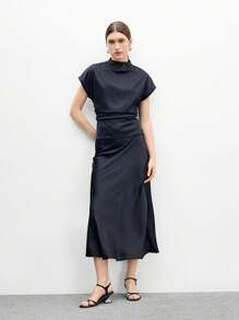 CUCCOO BIZCHIC Black Wedge Heel Round Toe Open Toe Comfort Slide Sandals - Black - View 10