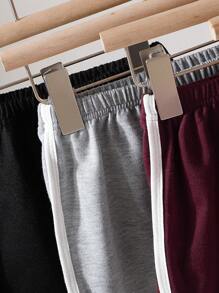 5pcs/Pack Baby Girl Elastic Waist Contrasting Trim Casual Shorts, Summer - Multicolor - View 4