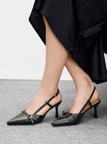 CUCCOO BIZCHIC Women Pointed Toe High Heel Pumps, Sexy Thin Heels, Outdoor/Commute/Red Formal Party Evening Shoes Spring Shoes - Black - View 1