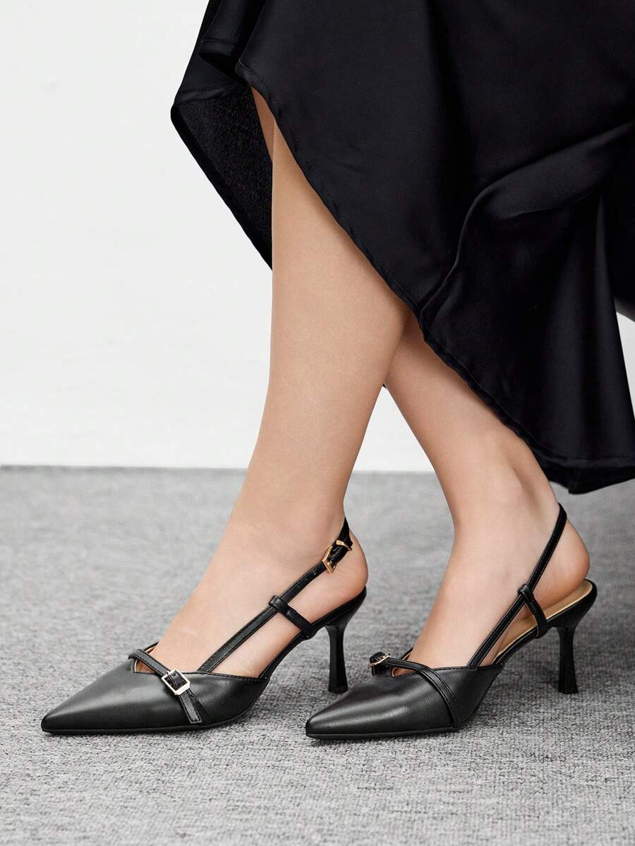 CUCCOO BIZCHIC Women Pointed Toe High Heel Pumps, Sexy Thin Heels, Outdoor/Commute/Red Formal Party Evening Shoes Spring Shoes - Black - View 1