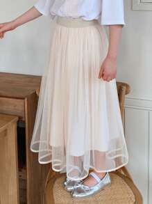 DAZY Tween Girl Tulle Skirt, Summer,Back To School Clothes - White - View 7