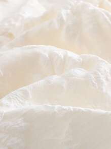 Cozy Pixies Baby Girl 3D Bow Decor Round Neck Puffed Sleeve Cinched Waist A-Line Dress