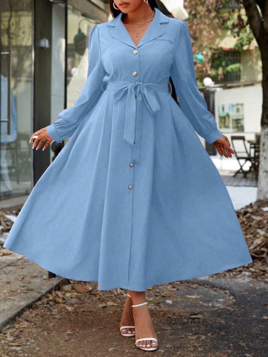 Celure Abito lungo elegante e minimalista in stile francese con colletto rosso, abito elegante e divino per donna, abito autunnale da donna per Capodanno, Vestito lungo da donna