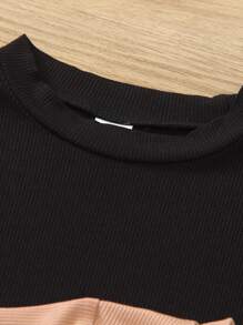 SHEIN Elladie kids 4pcs/Set Girls' Casual Solid Color Short Sleeve T-Shirt, Summer Summer Holiday - Multicolor - View 3