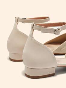 CUCCOO BASICS Apricot Comfortable Elegant Women's Low Heel Hollow Flats