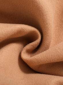 SHEIN Đứa bé trai Túi Kép Lót Teddy Áo trùm đầu - Màu Khaki - Xem 3