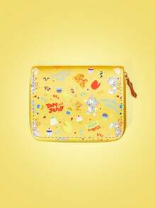 TOM & JERRY X SHEIN 1pc Cartoon Pattern Fashionable Small Wallet - Multicolor - View 3