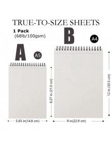 1 Pack Sketch Book, Top Spiral Bound Sketch Pad, 100-Sheets (68lb/100gsm), Acid Free Art Sketchbook Artistic Drawing Painting Writing Paper For Students Adults Beginners Artists,Back To School,School Supplies