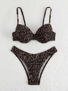 Swim Vcay 2pcs/Set Random Print Bikini Swimsuits For Women, Beach Summer Outfits - Multicolor - View 3