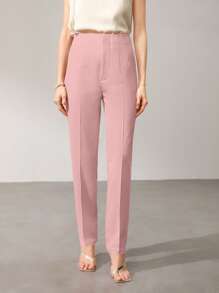 MOTF PREMIUM PRESS CREASE TAILORED SUIT PANTS - Pink - View 1
