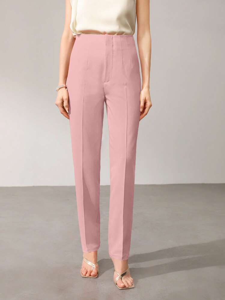 MOTF PREMIUM PRESS CREASE TAILORED SUIT PANTS - Pink - View 1