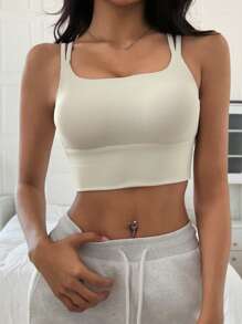 DAZY 女士轻质塑形纯色简约套头运动文胸