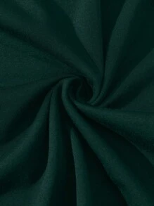 EMERY ROSE Plus Size Women Casual Minimalist Lotus Flower Pattern Racerback Tank Top, Suitable For Summer - Dark Green - View 3