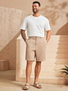 EASEVO Shorts casuales holgados de tejido de waffle para hombre de talla grande