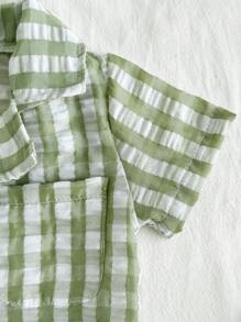 Vintaside Kids Baby Boy Casual Shirt & Shorts Set, Rustic Style, Suitable For Summer