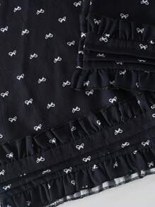 Pantalones estilo coreano casual y holgado con estampado de mariposa y cintura elástica para niñas