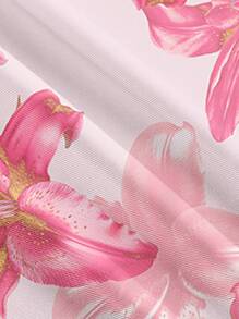 SHEIN MOD Đầm hai dây nhún eo in họa tiết hoa giản dị phù hợp cho mùa hè - Nhiều màu - Xem 4