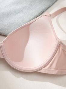 SHEIN 2 PCS Push-Up Underwire Molded Cup Daily Wear Leopard Print Skin Tone Women Bras, Cheetah Print Top - Multicolor - View 6