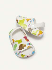 Cozy Pixies Baby Dinosaurier Design offene Zehen atmungsaktive rutschfeste Einteiler Outdoor Sandalen, Hausschuhe