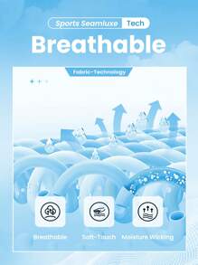 Seamluxe SHEIN Sport Tie Dye Running Leggings Tummy Control Sports Tights - Black - View 4