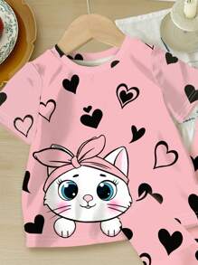 SHEIN Baby Girl Simple Casual Snug-Fit Crew Neck Short Sleeve Pants Romper, Suitable For Summer