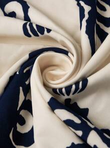 SHEIN LUNE Plus Size Allover Print Round Neck Short Sleeve Top And Pants 2 Pieces Set Summer Outfits For Women Two Pieces Set Women Summer Outfits For Women