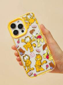 GARFIELD | SHEIN 可爱猫狗图案可拆卸手机壳，适用于 11 - 17 Pro Max，礼物 - 黃色 - 查看 6