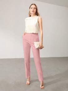 MOTF PREMIUM PRESS CREASE TAILORED SUIT PANTS - Pink - View 2