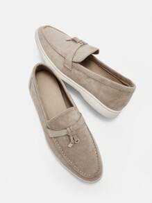 CUCCOO BIZCHIC Sepatu Kasual Wanita Model Slip-On Datar, Minimalis dan Modis untuk Pemakaian Sehari-hari, Sepatu Musim Semi untuk Liburan Musim Semi, Paskah, Natal, dan Lainnya. - Khaki - View 9