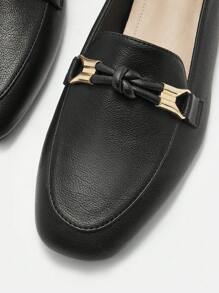 CUCCOO CURVES 女士平底一脚蹬休闲乐福鞋，日常穿着舒适