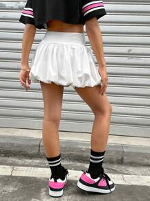 Coolane Kids Tween 女童秋冬基本款针织弹力舒适黑色泡泡裙