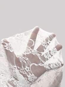 Women Elegant Lace-Up Backless Top - White - View 7