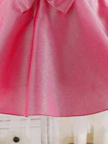 Prom Dresses Young Girls Elegant Luxury Gold Sparkly Puffy Sleeve Bowknot Waist Formal Dress For Parties