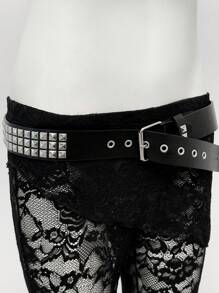 EgrlEra Fashionable Women's Black Lace Flared Leg Long Pants - Black - View 7