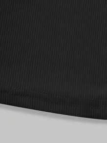 SHEIN Áo thun cổ tròn trơn 6 chiếc cho bé trai Young Boys - màu đen - Xem 4