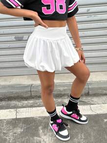 Coolane Kids Tween 女童秋冬基本款针织弹力舒适黑色泡泡裙