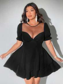 Viva Relle 大码性感优雅连衣裙 - 黑色 - 查看 4