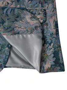 Manfinity Mode Men's Casual Daily Floral Painting Print Single-Breasted Blazer Fashion - Blue - View 4