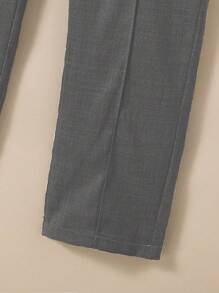 SHEIN 2 件套青少年男孩绅士西装、背心 + 裤子、优雅连衣裙，适合生日派对、宴会、婚礼、周年纪念、洗礼（背心 + 裤子） - 灰色 - 查看 7