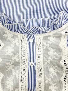 Chiquease Women's Elegant & Fashionable Lace Trim Cap Sleeve Blouse, Spring/Summer