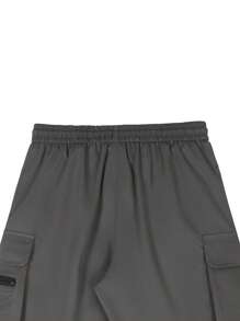 Manfinity Homme Pantalones cortos cargo de verano casuales para hombres con cintura con cordón, pantalones cortos cargo para hombres, de vuelta a la escuela