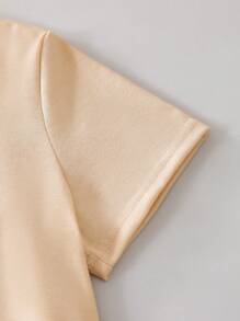 SHEIN Explorewe 2pcs/Set Young Boy Letter Print Round Neck Short Sleeve T-Shirt And Shorts, Casual Outfit - Multicolor - View 6